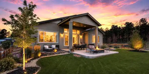 Image 3: OUTDOOR LIVING, ELEVATED - From evenings around the fire to sun-filled afternoons on the lawn, this expansive backyard was designed to be enjoyed in every season. Image 3: OUTDOOR LIVING, ELEVATED - From evenings around the fire to sun-filled afternoons on the lawn, this expansive backyard was designed to be enjoyed in every season.