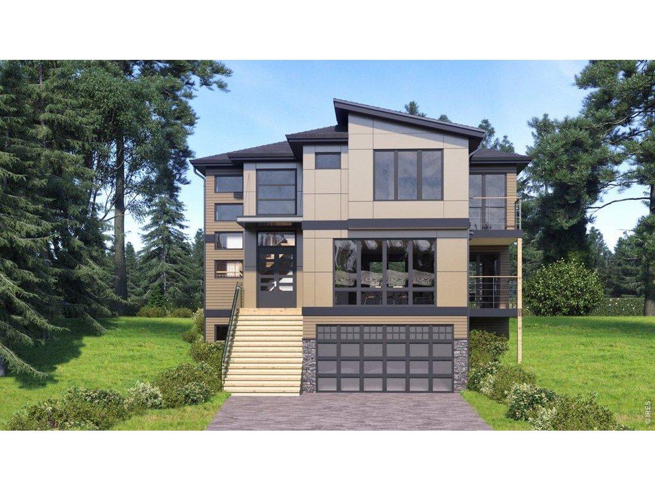 Image 4: The lot is ideal for a drive under garage design.  Image is a reference of a drive under design suitable for the lot.  Used by permission of houseplans.com.  #1066-293