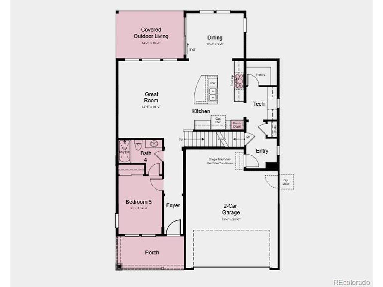 Image 2: Additional Highlights Include: chef's kitchen with built-in appliances, covered back patio, main floor bedroom with a full bathroom, and a soaking tub in the primary bathroom.