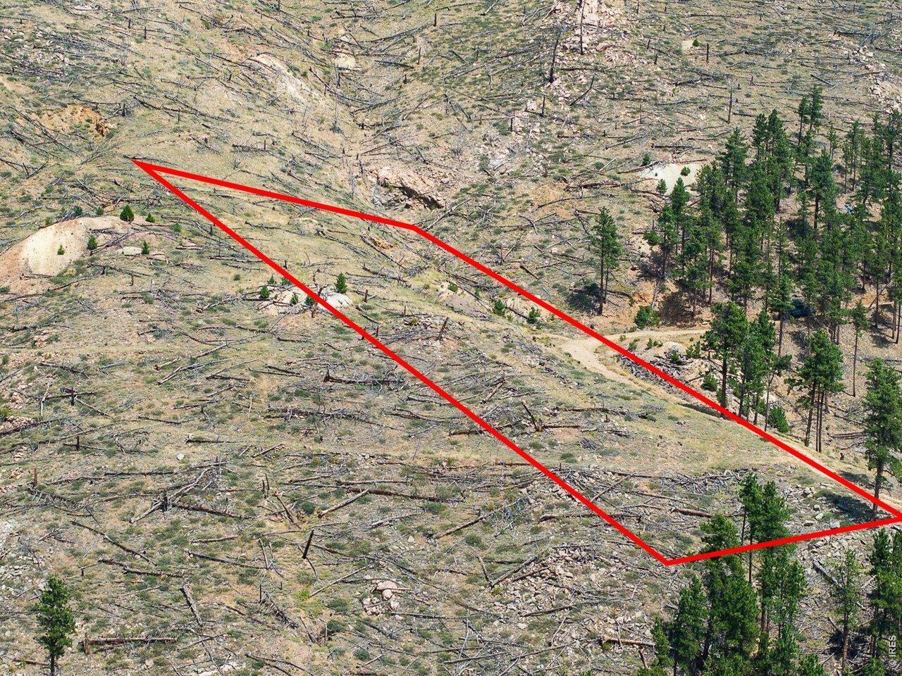 Image 4: There is a short dirt/gravel driveway directly to the building site.
