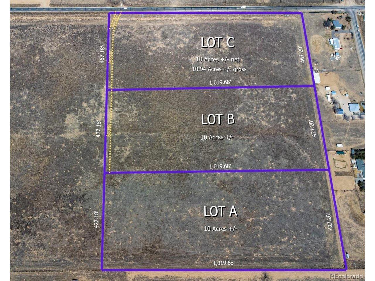 Image 2: Lot B is the center lot Image 2: Lot B is the center lot