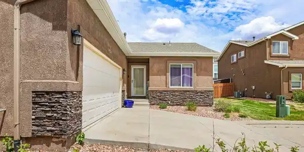 Image 3: Low maintenance xeriscaped landscaping. Image 3: Low maintenance xeriscaped landscaping.