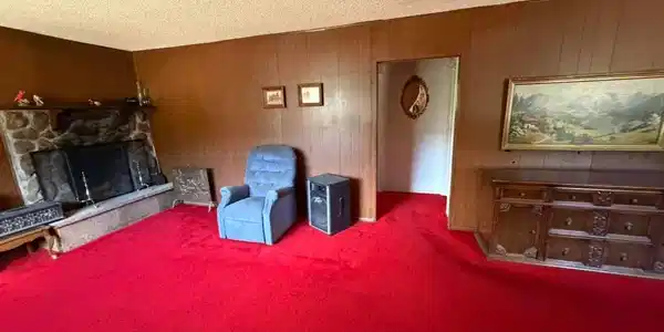 Image 4: Living Room with Rock Fireplace