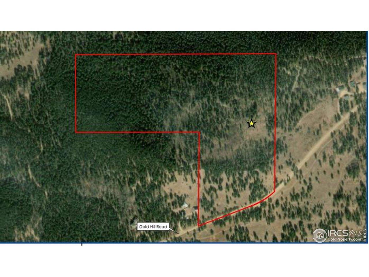 Image 4: aerial of property boundaries bordering National Forest