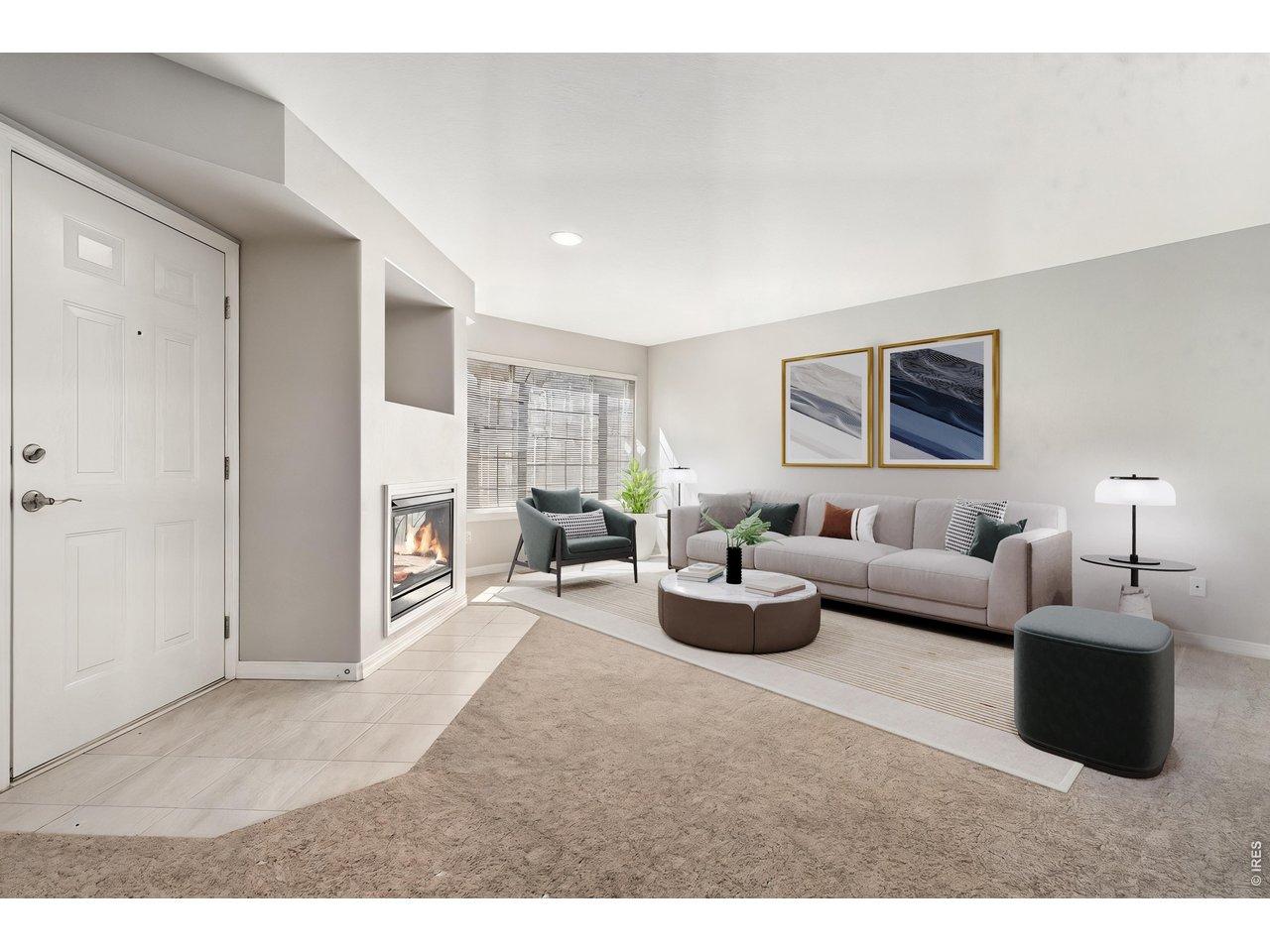 Image 4: Spacious living room *this photo has been virtually staged* Image 4: Spacious living room *this photo has been virtually staged*
