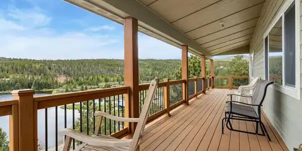Image 2: Amazing Views, from the fantastic deck! Great setting overlooking the beautiful mountains and lake Image 2: Amazing Views, from the fantastic deck! Great setting overlooking the beautiful mountains and lake