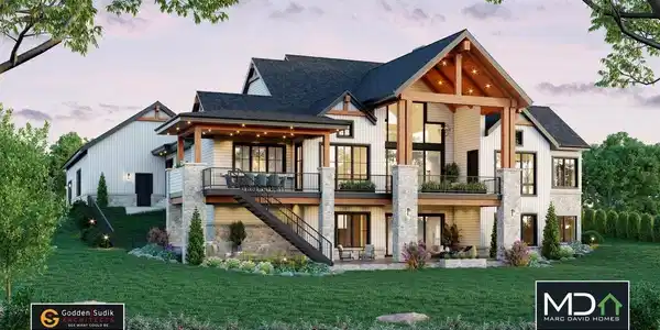 Image 2: Potential Custom Home Rendering Rear Image 2: Potential Custom Home Rendering Rear