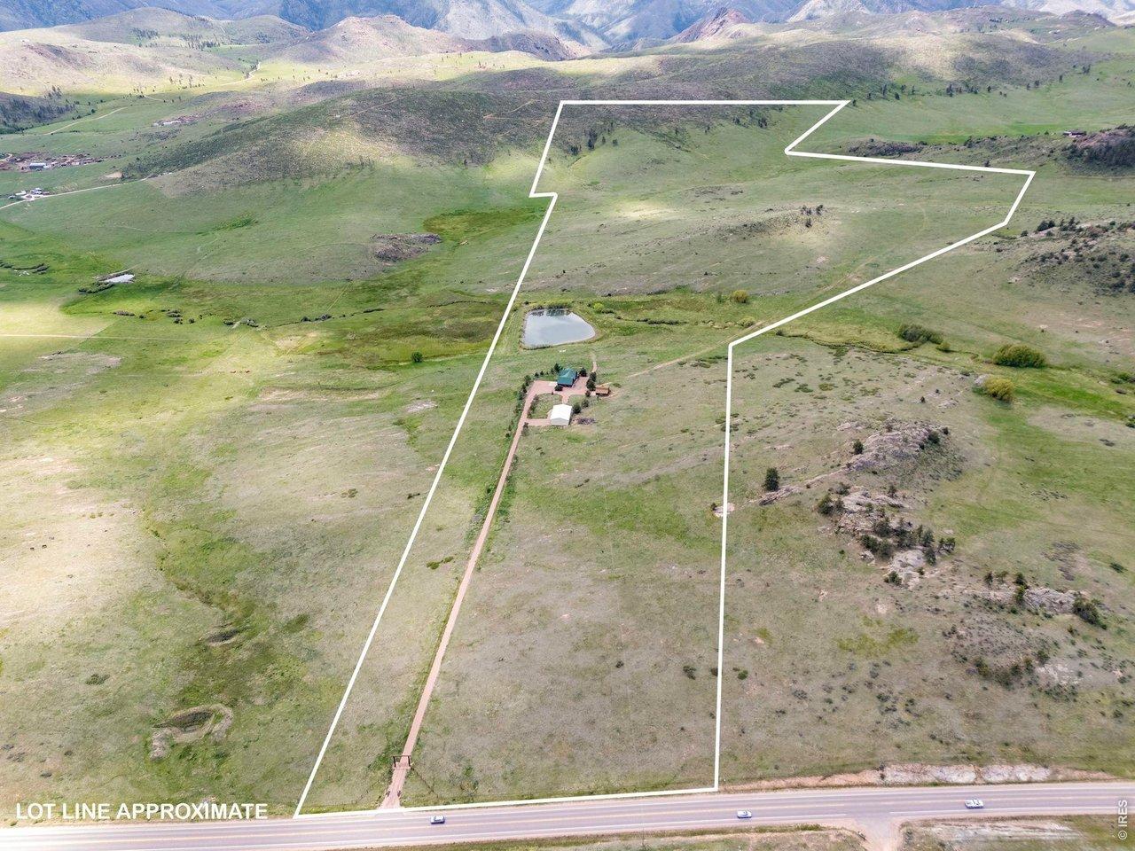 Image 3: The property is 145.83 acres and is accessed by a long private and gated driveway. Boundary Overlay is For Reference Only. Image 3: The property is 145.83 acres and is accessed by a long private and gated driveway. Boundary Overlay is For Reference Only.