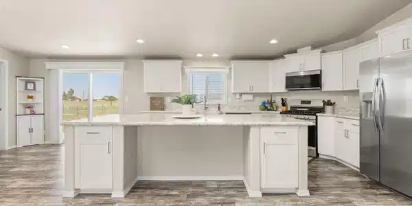Image 4: Quartz-Style Island Designed for Upscale Entertaining and Seamless Meal Prep Image 4: Quartz-Style Island Designed for Upscale Entertaining and Seamless Meal Prep