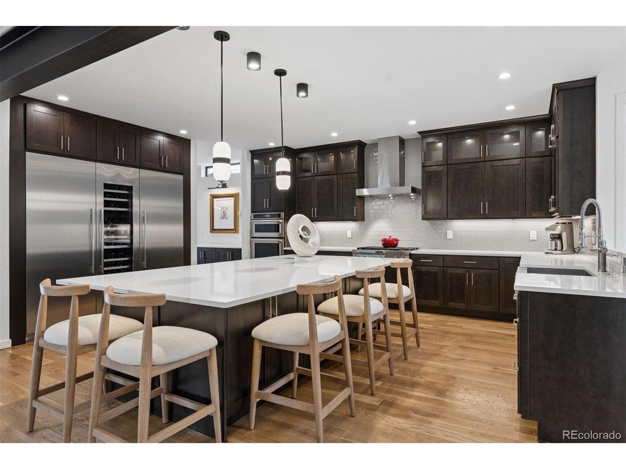 Image 2: Beautifully designed, and recently upgraded kitchen, with brand new custom 3 column refrigeration wall (refrigerator, freezer, wine refrigerator) Image 2: Beautifully designed, and recently upgraded kitchen, with brand new custom 3 column refrigeration wall (refrigerator, freezer, wine refrigerator)