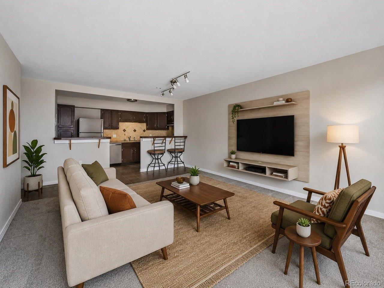 Image 1: Virtually staged photo of the living room Image 1: Virtually staged photo of the living room