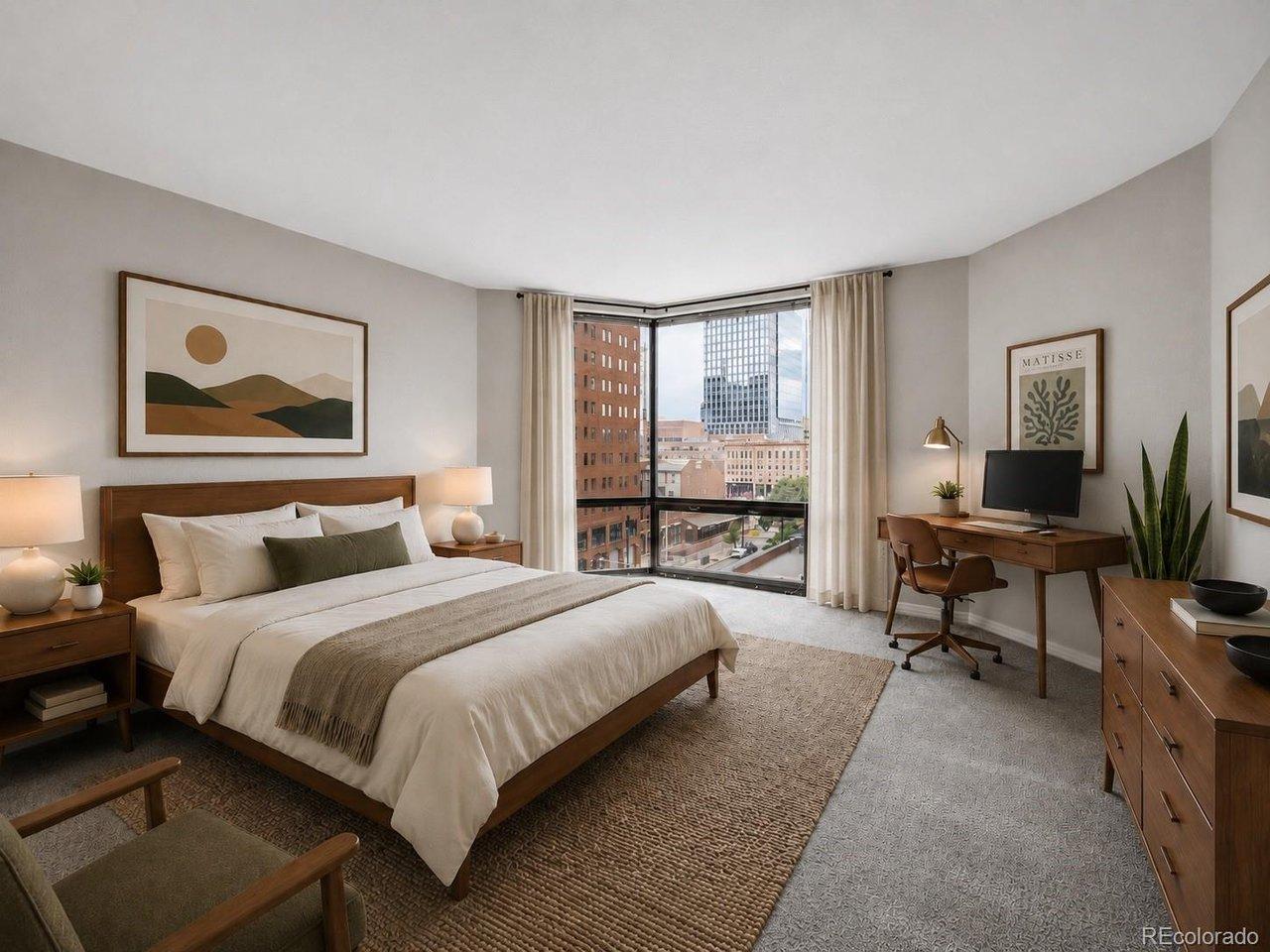 Image 2: Virtually staged photo of the bedroom Image 2: Virtually staged photo of the bedroom