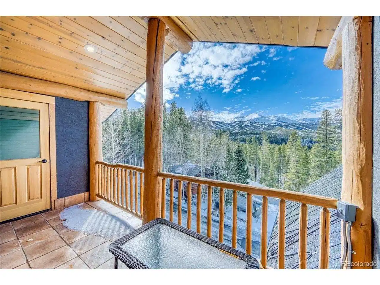Image 1: Deck overlooking Breckenridge Ski Area and surrounding Mountains Image 1: Deck overlooking Breckenridge Ski Area and surrounding Mountains