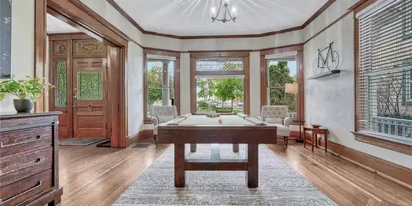 Image 4: Recreation Room, Game Room, Carpeted, Wooden Floor Image 4: Recreation Room, Game Room, Carpeted, Wooden Floor