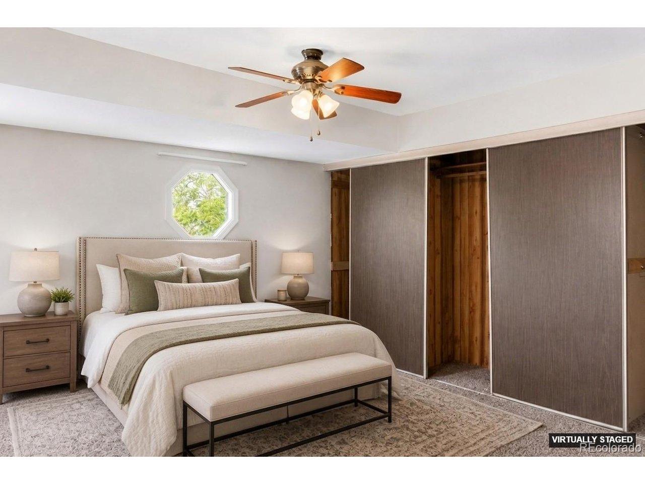 Image 2: Virtually staged main bedroom