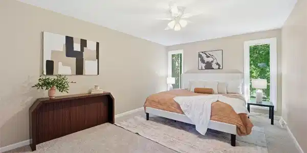 Image 3: Primary Bedroom with New Window and Walk In Closet
