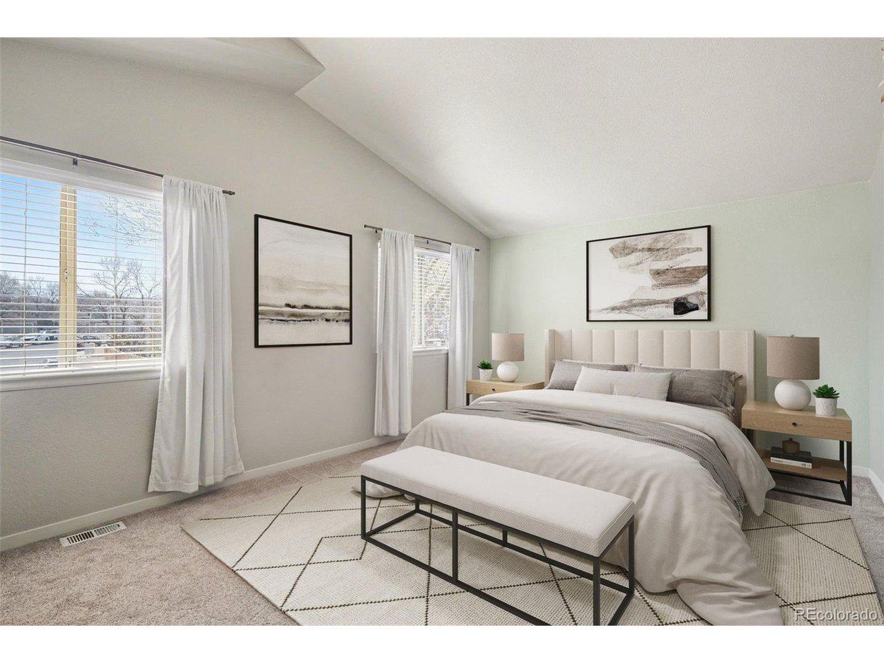 Image 4: virtually staged room showing how the primary bedroom could look! Image 4: virtually staged room showing how the primary bedroom could look!