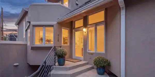 Image 2: Front entrance twilight Image 2: Front entrance twilight