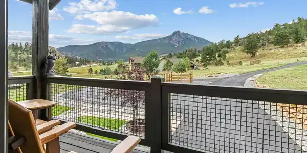 Image 4: Covered Deck with Mountain Views Image 4: Covered Deck with Mountain Views