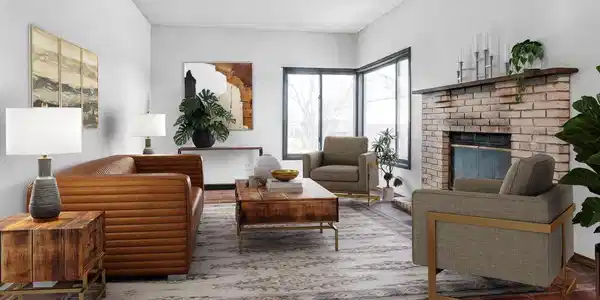 Image 2: Welcome Home! Living Room - Virtual Staging