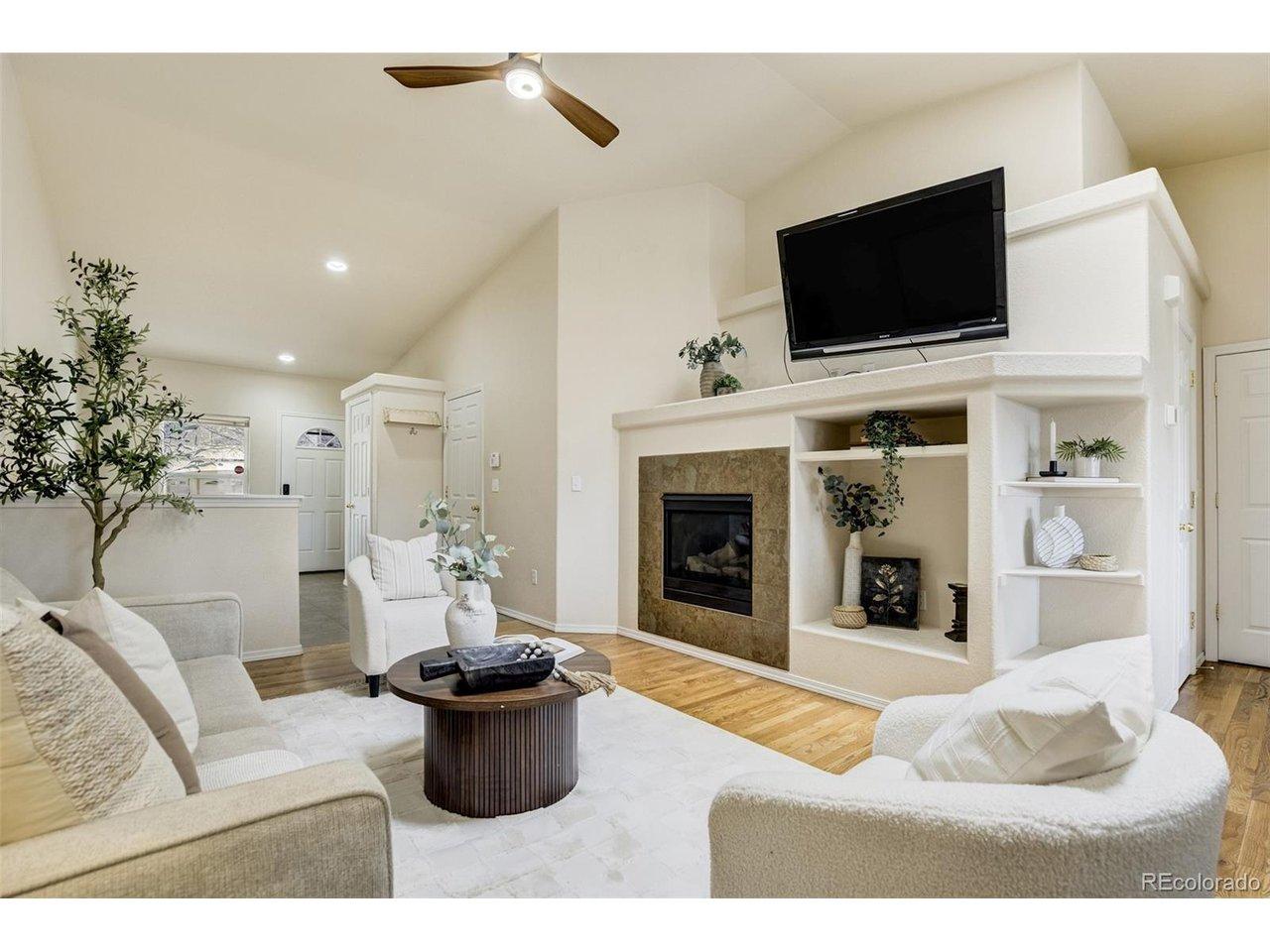 Image 3: Cozy up to the fire place on cold CO days. Image 3: Cozy up to the fire place on cold CO days.