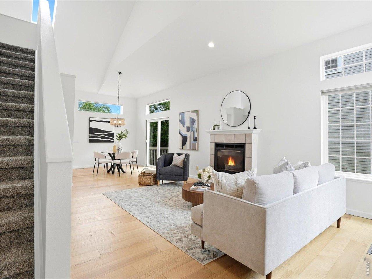 Image 1: Perfectly nestled in one of North Boulder's most sought-after neighborhoods, this Dakota Ridge gem welcomes you home with warmth, character, Vaulted ceilings, abundant natural light, and an open-concept layout.