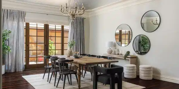 Image 3: The formal dining room opens directly to the courtyard, creating an elegant setting for entertaining that moves effortlessly outdoors. Image 3: The formal dining room opens directly to the courtyard, creating an elegant setting for entertaining that moves effortlessly outdoors.