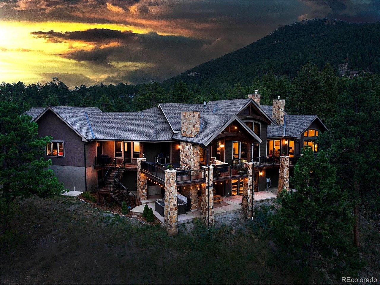 Image 2: Dusk in Evergreen does not get better, home offers exceptional and multiple outdoor living spaces inviting the outside inside Image 2: Dusk in Evergreen does not get better, home offers exceptional and multiple outdoor living spaces inviting the outside inside
