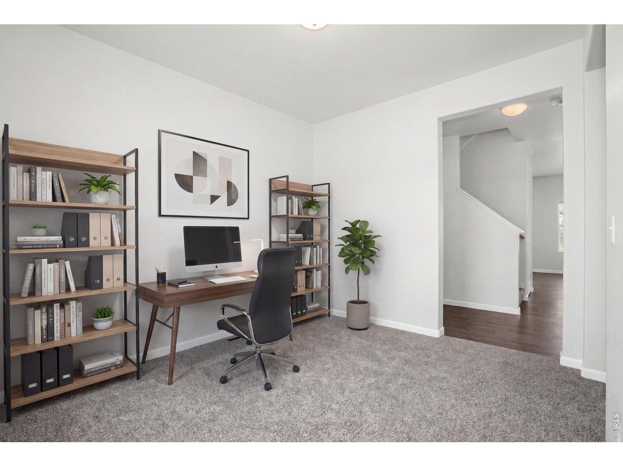 Image 4: The front flex space, perfect for a home office, sitting room or play area, is conveniently located at the front of the home. Image 4: The front flex space, perfect for a home office, sitting room or play area, is conveniently located at the front of the home.