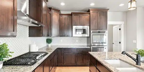 Image 4: Spacious gourmet kitchen designed with both function and style in mind.