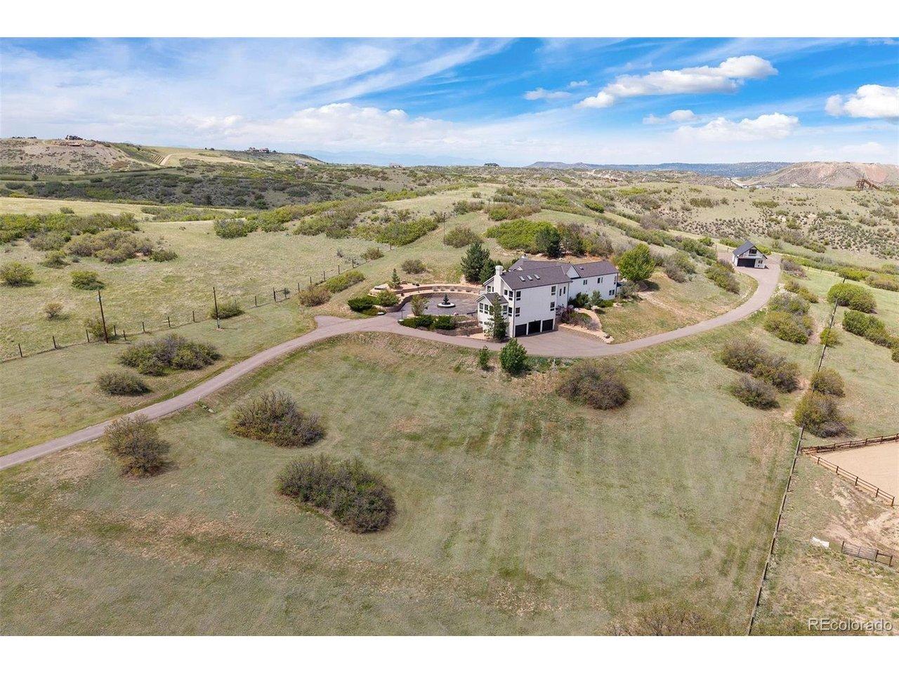 Image 2: Nearly 10 private acres with the detached barn visible to the right and hundreds of acres of conservation open space beyond.