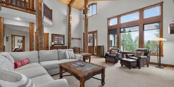 Image 4: Spacious Living Room with Views of Byers Peak