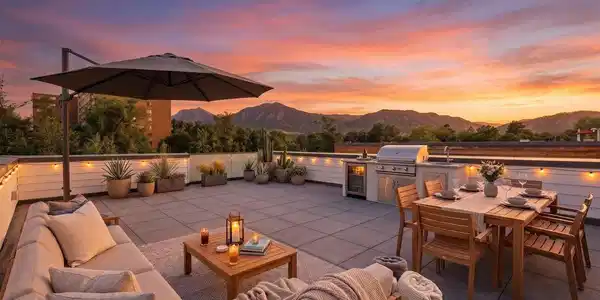 Image 2: Private rooftop deck, virtually staged Image 2: Private rooftop deck, virtually staged