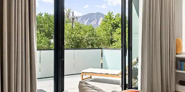Image 3: The Flatirons framed perfectly from the living room, downtown Boulder at your doorstep Image 3: The Flatirons framed perfectly from the living room, downtown Boulder at your doorstep