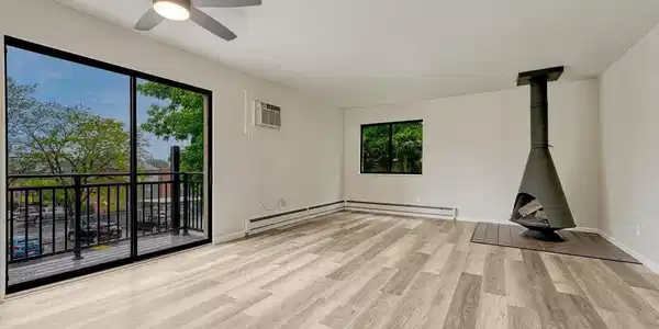 Image 4: Wood burning fireplace in family room. Image 4: Wood burning fireplace in family room.