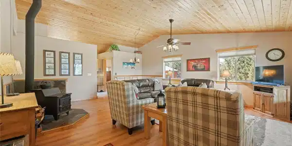 Image 4: Living room with wood burning stove