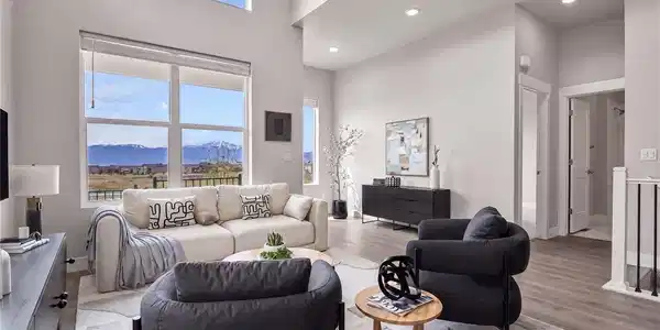 Image 4: Open great room with high ceilings and natural light throughout. Virtually Staged Image 4: Open great room with high ceilings and natural light throughout. Virtually Staged