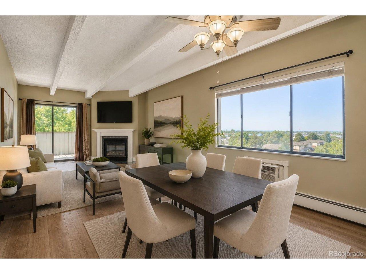Image 1: Amazing city and mountain views from spacious living and dining room