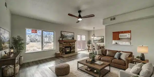 Image 4: virtually staged living room