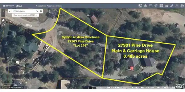 Image 4: Jeffco Ariel - 27901 Pine Drive. Option to also purchase adjacent Lot 216 Image 4: Jeffco Ariel - 27901 Pine Drive. Option to also purchase adjacent Lot 216