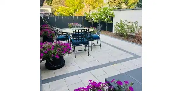 Image 2: Front patio with custom gate & fencing Image 2: Front patio with custom gate & fencing