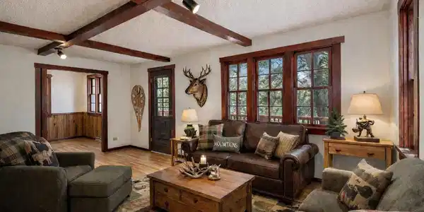 Image 3: Livingroom on Main Level (Some photos are virtually staged to show potential use of space)