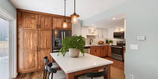 Image 4: Large custom island for entertaining, homework, electric outlets Image 4: Large custom island for entertaining, homework, electric outlets