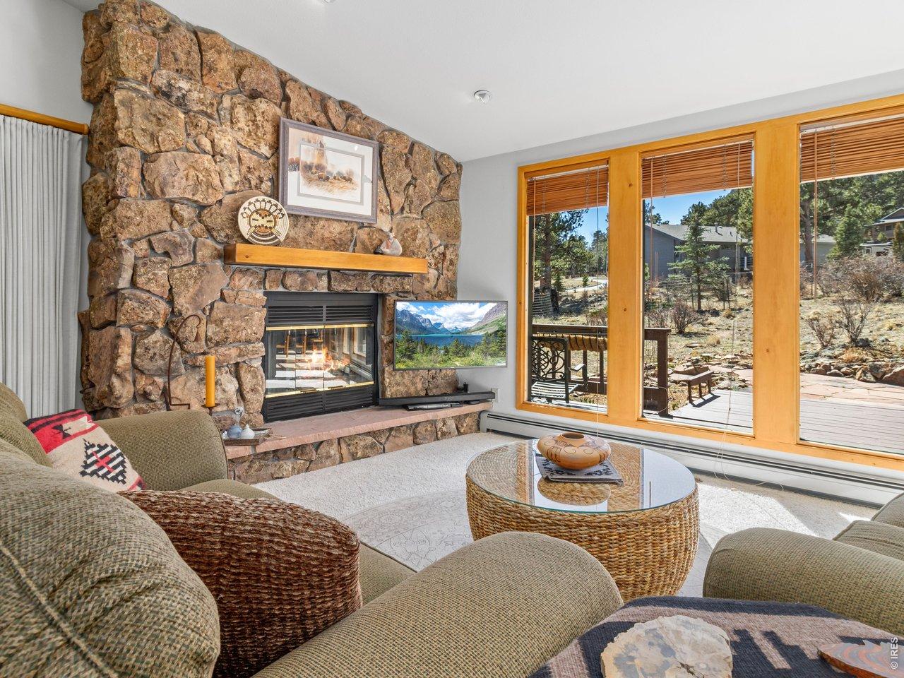 Image 4: Living Room Moss Rock Gas Fireplace When You Want to get Cozy Image 4: Living Room Moss Rock Gas Fireplace When You Want to get Cozy