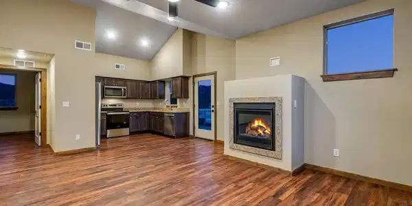 Image 3: Cozy gas fireplace. Image 3: Cozy gas fireplace.