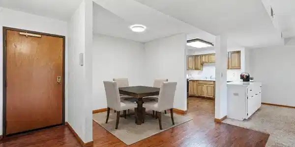 Image 4: Virtually staged dining or office area. Image 4: Virtually staged dining or office area.