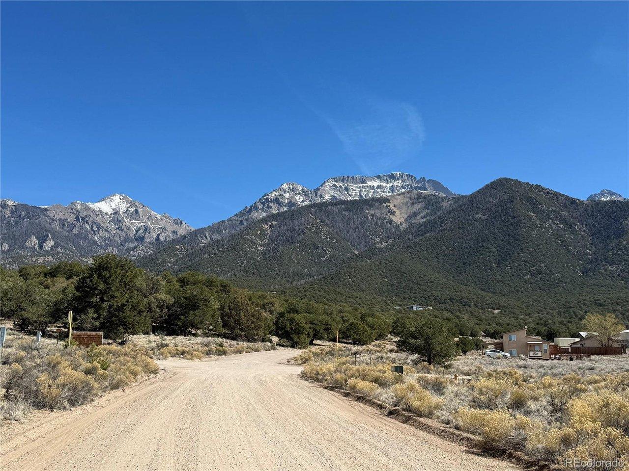 Image 4: driving up Lost Cave way, towards the intersection of Lone Pine lot on the right