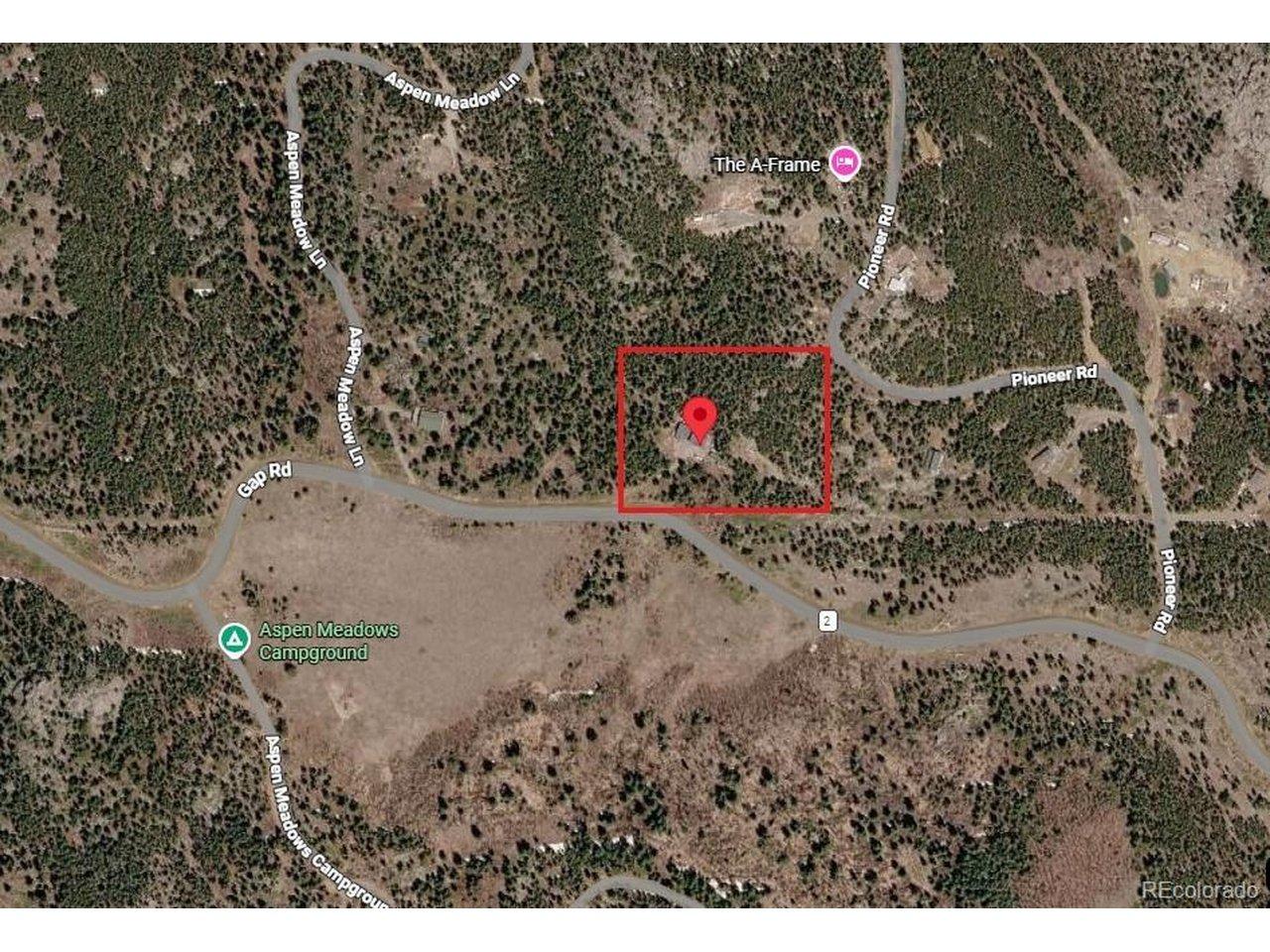 Image 2: Showing home's location along Gap Road, within Golden Gate Canyon State Park and extremely close to hiking trails, Aspen Meadows Campground and more! Property's 3.5 acres is marked, but approximate. Lots of privacy here! Image 2: Showing home's location along Gap Road, within Golden Gate Canyon State Park and extremely close to hiking trails, Aspen Meadows Campground and more! Property's 3.5 acres is marked, but approximate. Lots of privacy here!