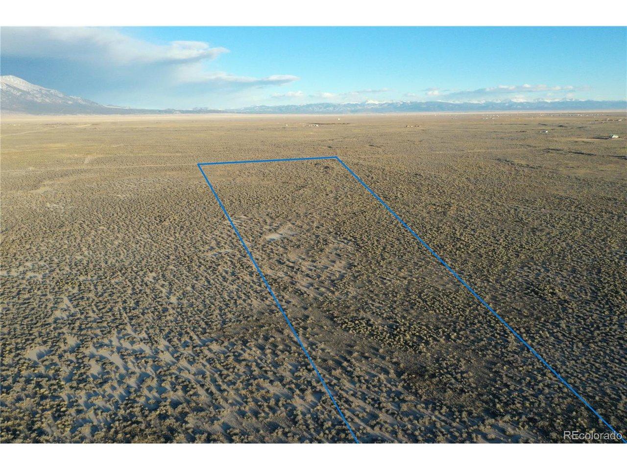 Image 1: Valley floor looking east towards the Sangre De Cristo Mountain range. Lot 4 is rectagular shaped parcel.