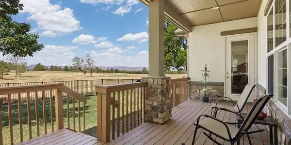 Image 3: Enjoy the views from the shaded, walk-out Trex deck, and private yard. Image 3: Enjoy the views from the shaded, walk-out Trex deck, and private yard.